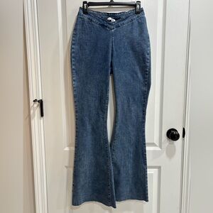 YMI High Waisted Medium Wash Denim Vintage Inspired Jeans, Medium